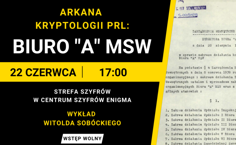 Kryptologia w PRL – wykład w Centrum Szyfrów Enigma